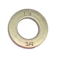 9XSAEW34 3/4" L-9 SAE Tension Flat Washer, Thick, Alloy, Zinc Yellow